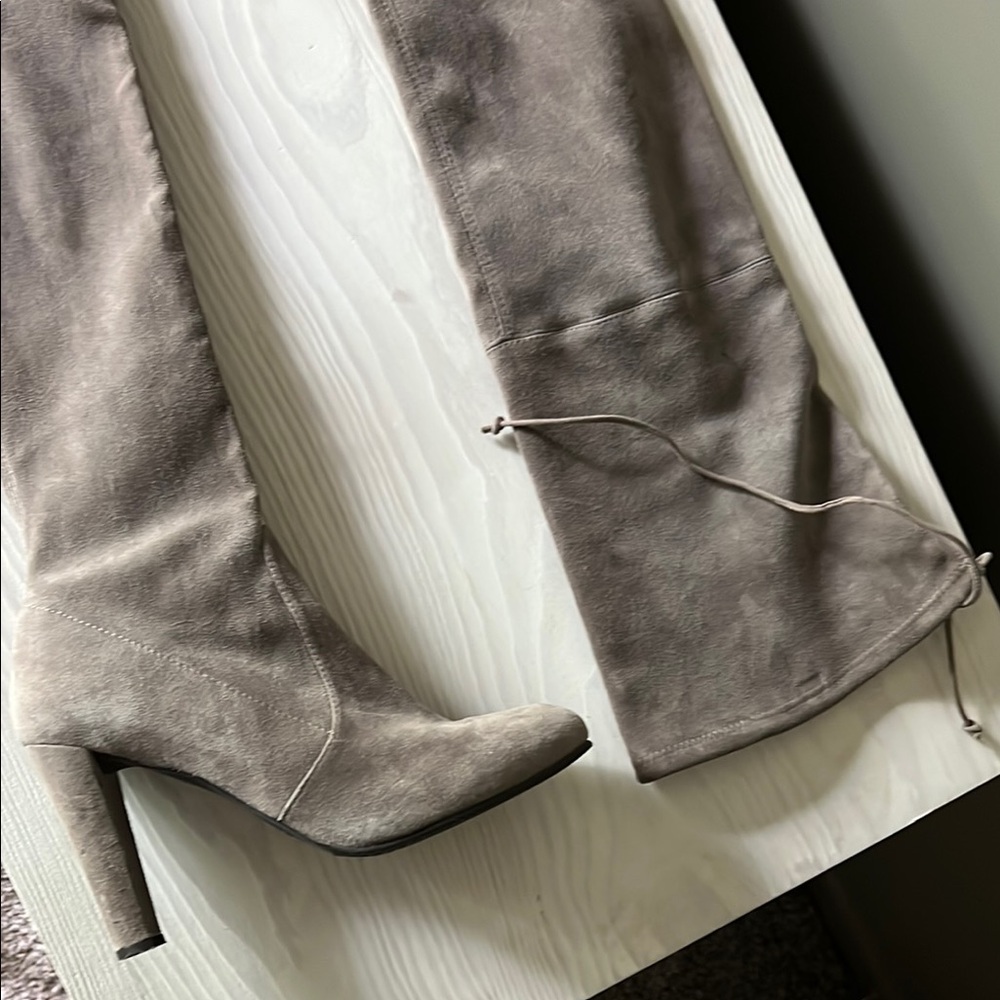 Stuart Weitzman Highland Taupe Over the Knee Boots, PRICE FIRM